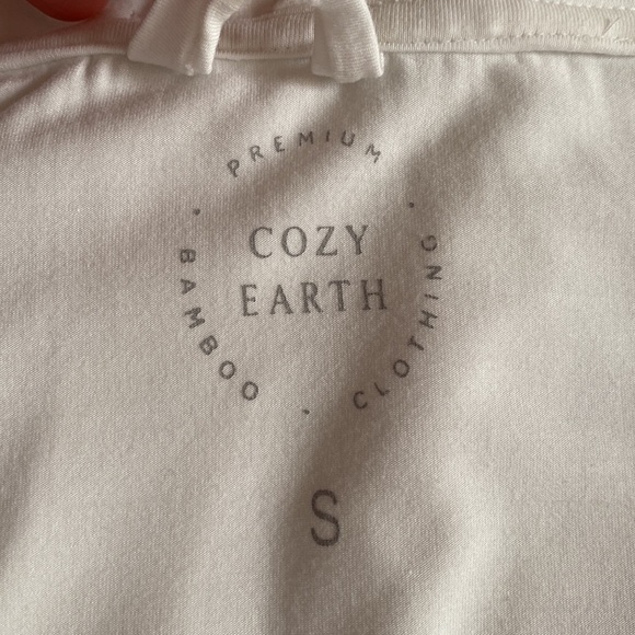 Cozy Earth Bamboo Stretch Knit Kimono Robe Ivory S - Picture 3 of 6